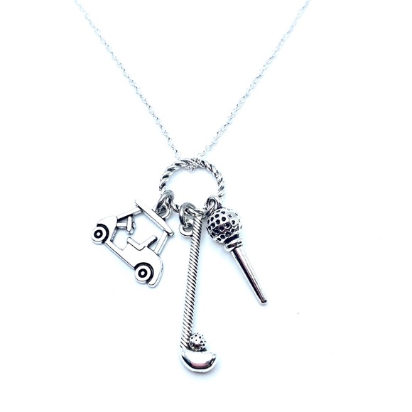 Golf Charm Necklace Golfing - Picture 5 of 6